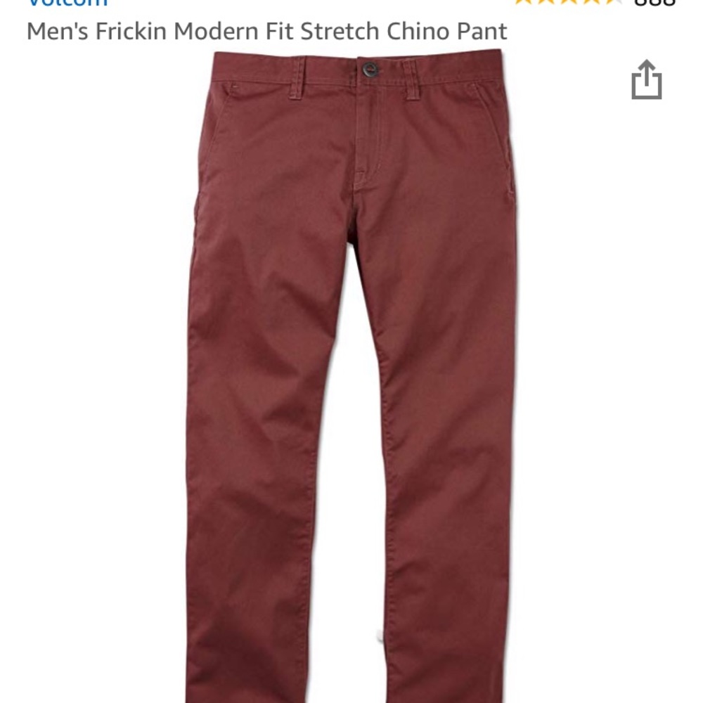 Volcom Frickin Slim Chino Pants waist 29